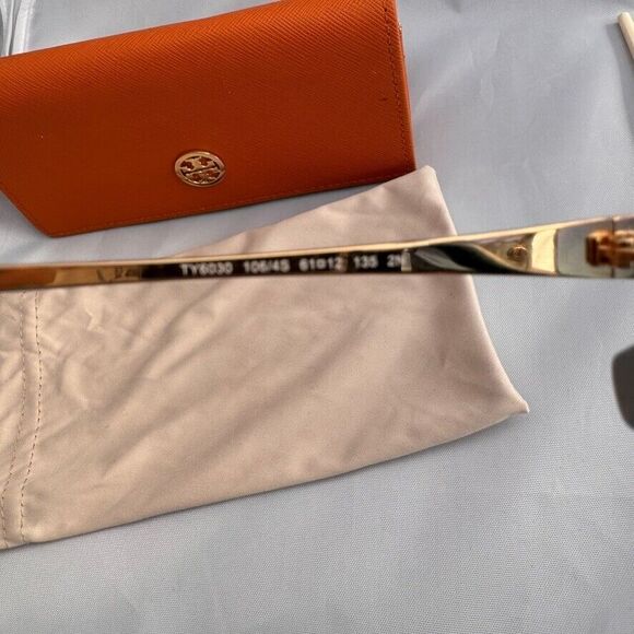 Tory Burch Sunglasses Butterfly Rimless Green ty6030 106 45 61 12 135  w/case - Picture 6 of 16